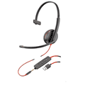 Plantronics Blackwire C3215 Corded Monaural USB and 3.5mm Headset