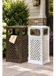 Cast Aluminum Trash Receptacle (UPS $85)