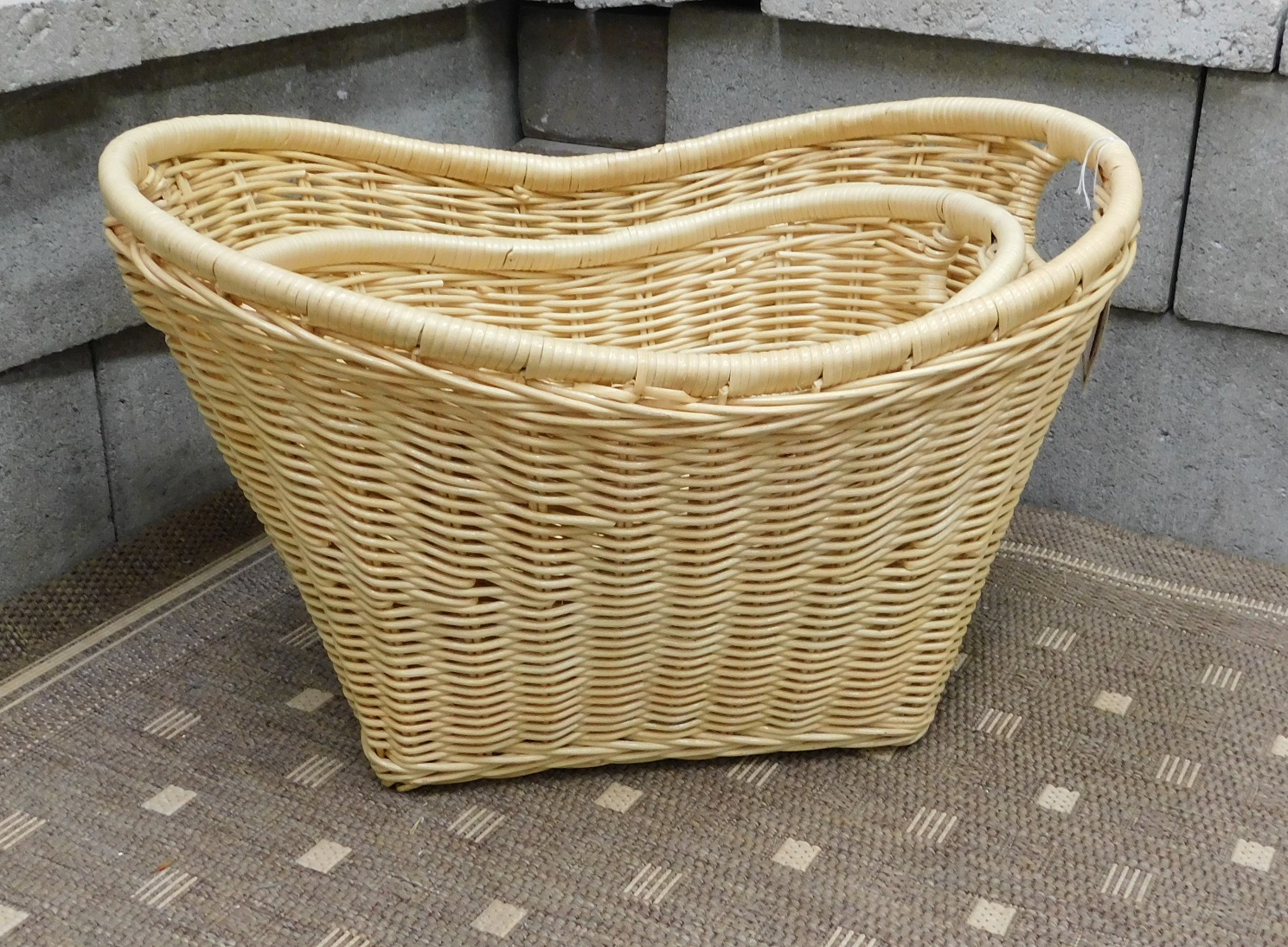 Classic Wicker Basket Hamper Set of 2 (UPS 35)
