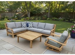Miami Teak Sectional Set Click for Details