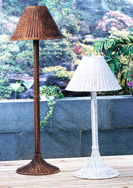 Vintage wicker floor lamp best sale