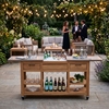 Teakwood Beverage Island on Wheels (MF)