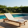Teakwood Sling Chaise Lounge