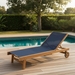 Teakwood Sling Chaise Lounge
