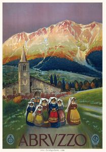 Abruzzo Italy Travel Poster Magnet             