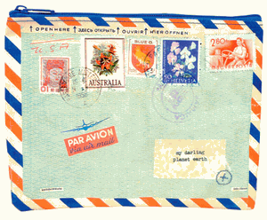 Airmail Zipper Pouch