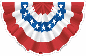 American Flag Bunting Car Magnet