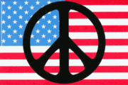 American Flag & Peace Symbol 