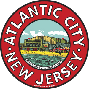 Atlantic City NJ Circle Magnet 