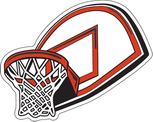 Basketball Hoop & Backboard Car Magnet