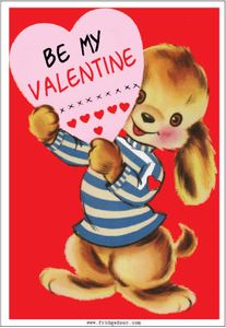 Be My Valentine Puppy Magnet