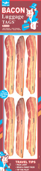 Blue Q Stickers - Bacon Luggage Tags           
