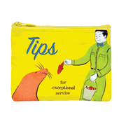 Blue Q Tips Coin Purse