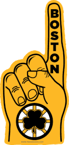 Boston Hockey  #1 Foam Finger Large Car Magnet