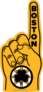 Boston Hockey  #1 Foam Finger Large Car Magnet
