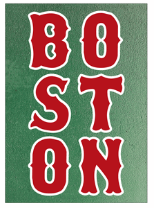 Boston Red Letters Magnet