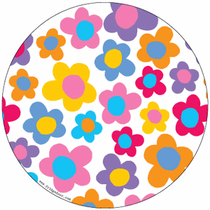Bright Pop Flower Circle