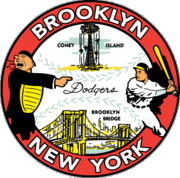Brooklyn NY Dodgers Travel Decal Magnet
