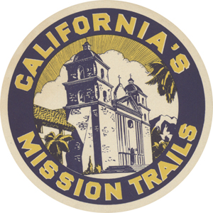 California's Mission Trails Car Magnet