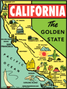 California State Map Travel Decal Magnet                  