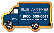 Cargo Van Shaped Custom Magnet