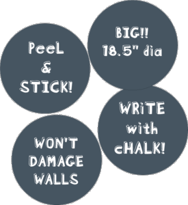 ChalkBoard Circles Big 4 Pack - Black