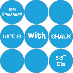 ChalkBoard Circles Small 24 Pack - Blue 