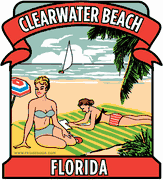 Clearwater Beach Travel Decal Car Magnet