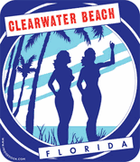 Clearwater Beach Woman Car Magnet