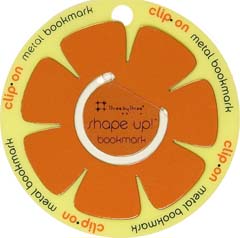 Clip-On Metal Bookmark Flower - Orange