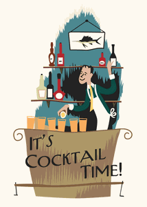 Cocktail Time Bartender Magnet