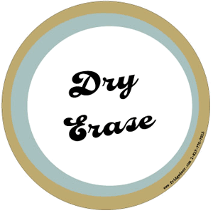 Cocoa, Blue & White Circle Dry Erase Magnet