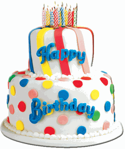 Colorful Birthday Cake Magnet