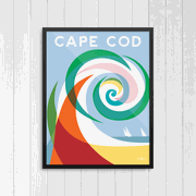 Colorful Wave Cape Cod 11 x 14 Print