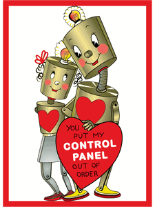 Control Panel Valentine Card Magnet