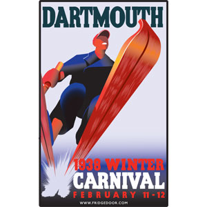 Darmouth Winter Carnival Travel Decal Magnet   