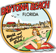 Daytona Beach FL Travel Decal Magnet         