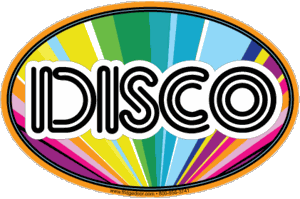 Disco Oval Car Magnet