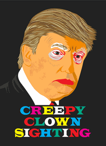 Donald Trump Creepy Clown Sighting Magnet