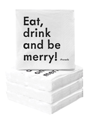 Eat Drink and Be Merry Cocktail Napkins