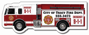 Safety Vehicle Shaped Custom Magnets