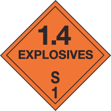 Explosives 1.4S Magnetic Signs