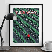 Fenway Ted Williams Red Seat 12 x 18 Print