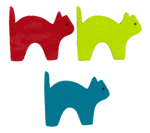 Fifi Cat Felt Magnets 3-Pack Fifi Cat Felt Magnets 3-Pack