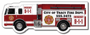 Fire Truck Shape Custom Magnet