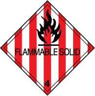 Flammable Solid Magnetic Signs