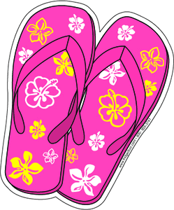 Flip Flops Pink Car Magnet