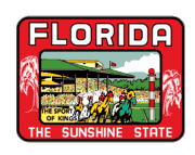 Florida Horse Racing Travel Decal Car Magnet