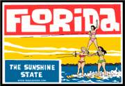 Florida Water Ski Girls Travel Decal Car Magnets