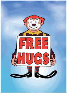 Free Hugs From The Creepy Clown Magnet